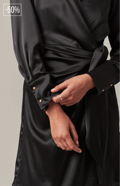 robe noire satin