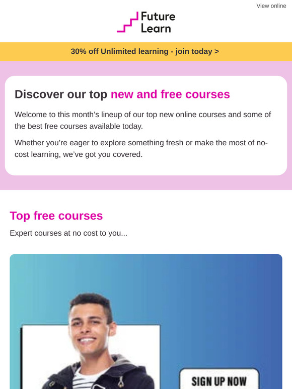 Top new and free online courses