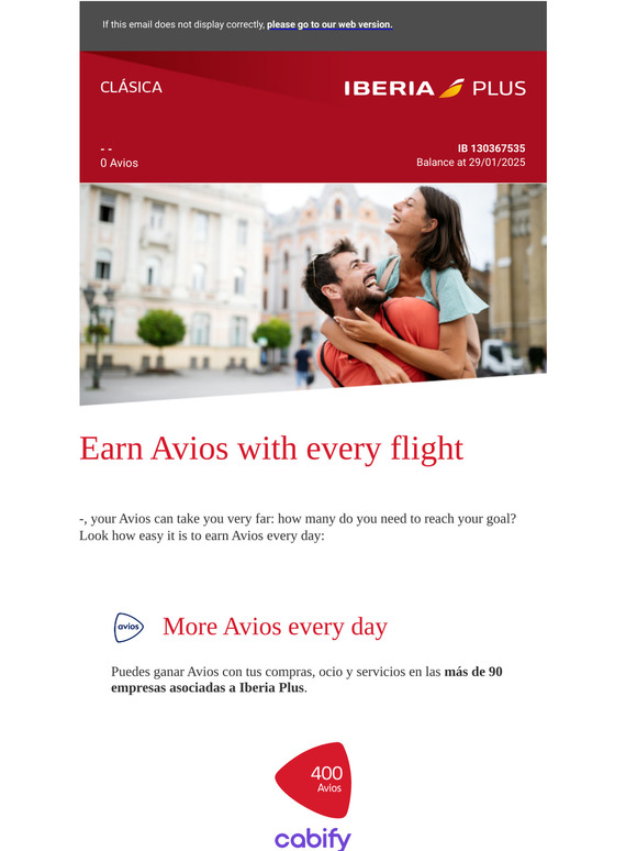 —, Would you like to earn your first Avios?
