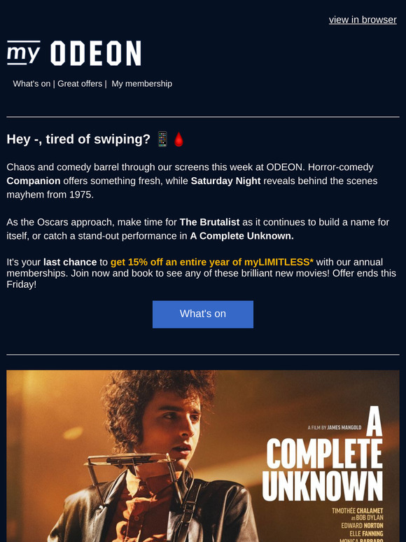 What's new at ODEON