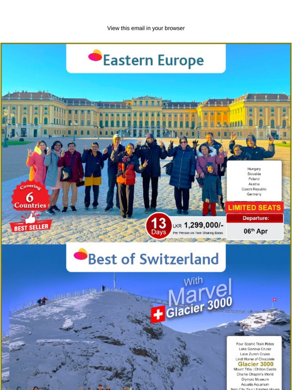 UNVEILING EUROPE: EASTERN EUROPE 13 DAYS & BEST OF SWITZERLAND 9 DAYS
