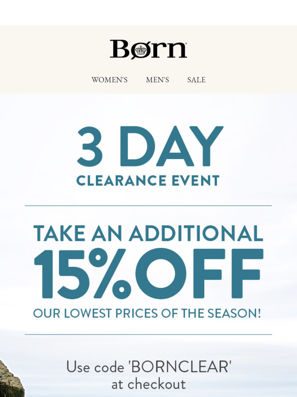 3 Day Clearance Event!