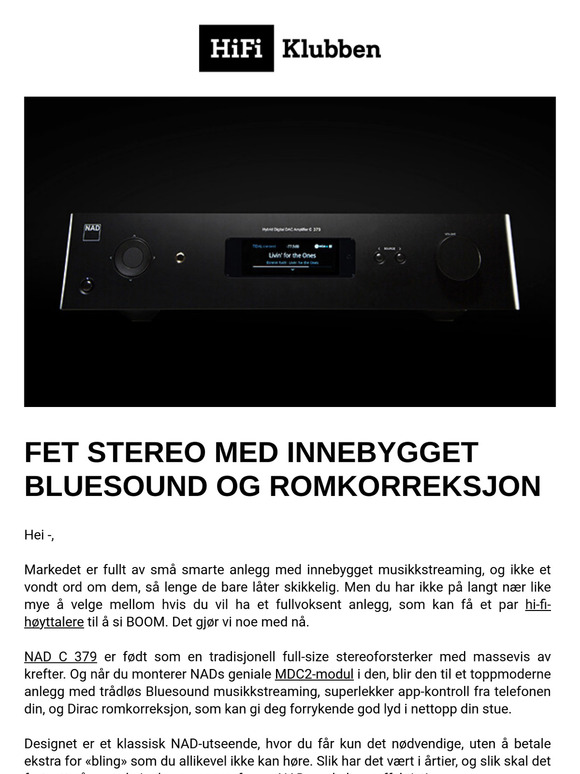 Nyt overlegen hi-fi med innebygget Bluesound