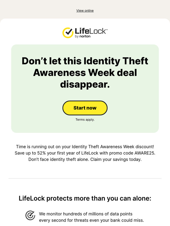 Act fast! Last call for identity theft protection savings up to 52%