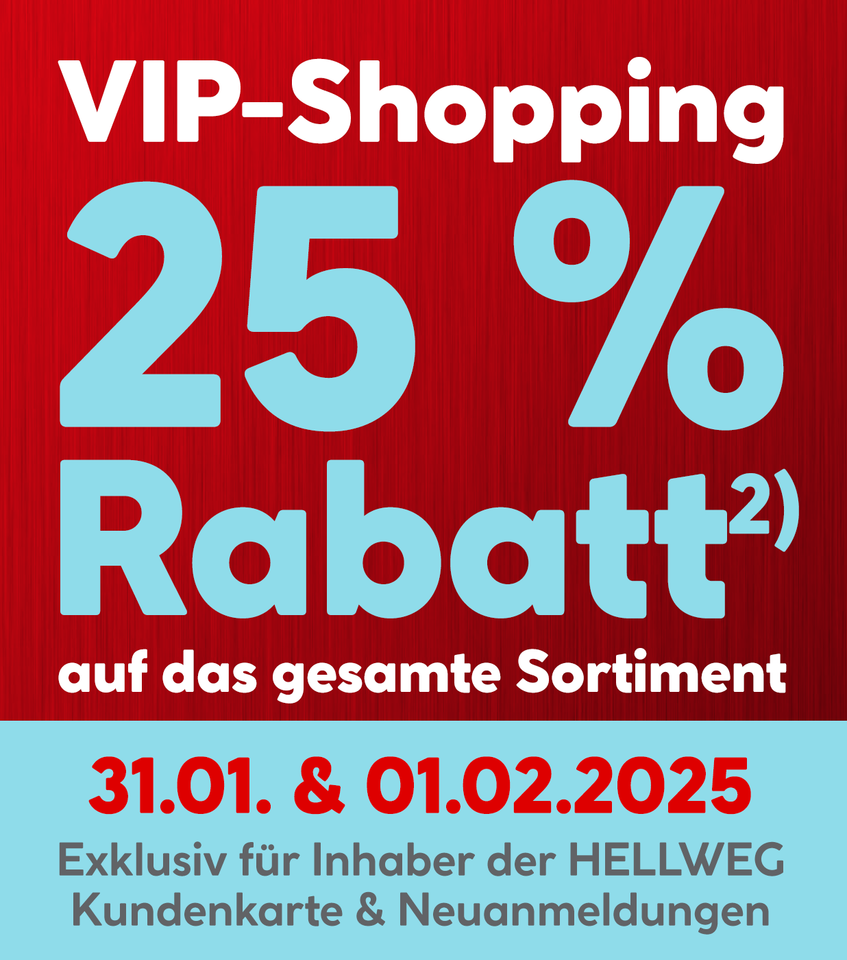Ab morgen: VIP-Shopping in unseren Märkten