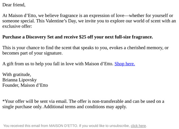 Our Valentine's Day Gift To You.