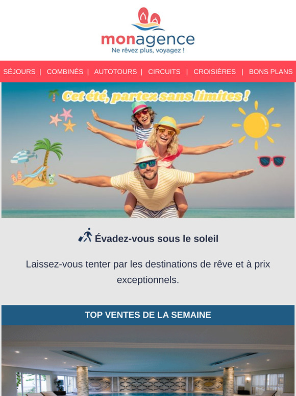 🌞✈️ Cet été, offrez-vous l’évasion de vos rêves