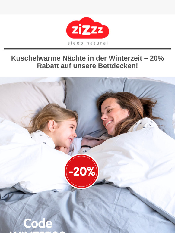 20% Rabatt auf unsere Bettdecken für warme Winternächte