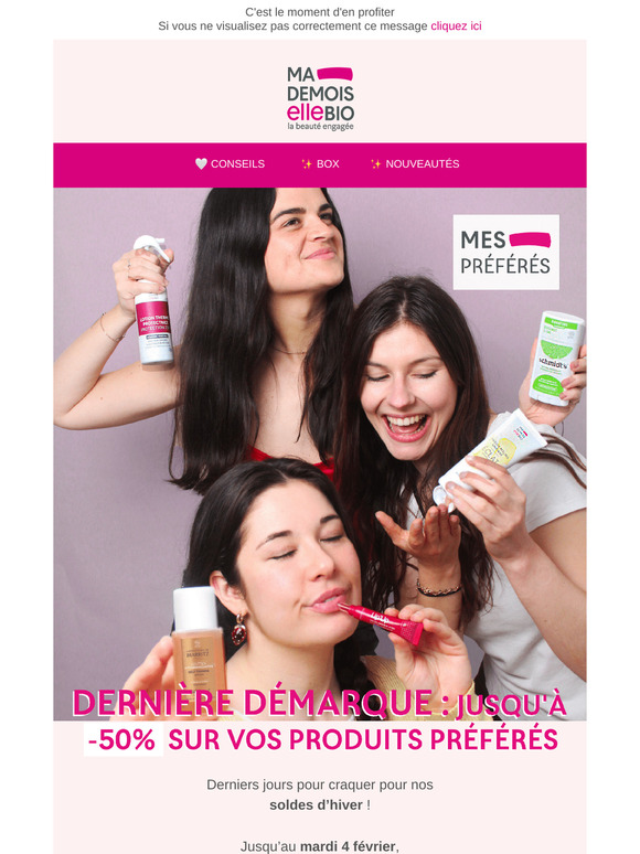 Dernière démarque : jusqu'à -50% ❤️‍🔥
