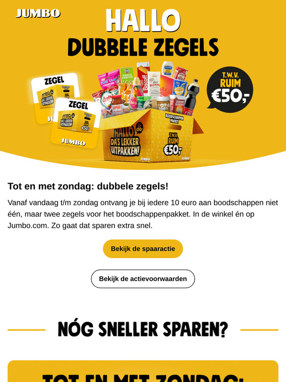 Tot en met zondag: dubbele zegels!