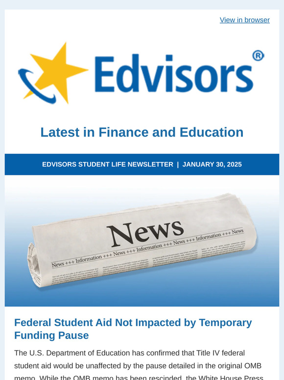 Updates on Federal Student Aid, Repayment Management, and College Costs