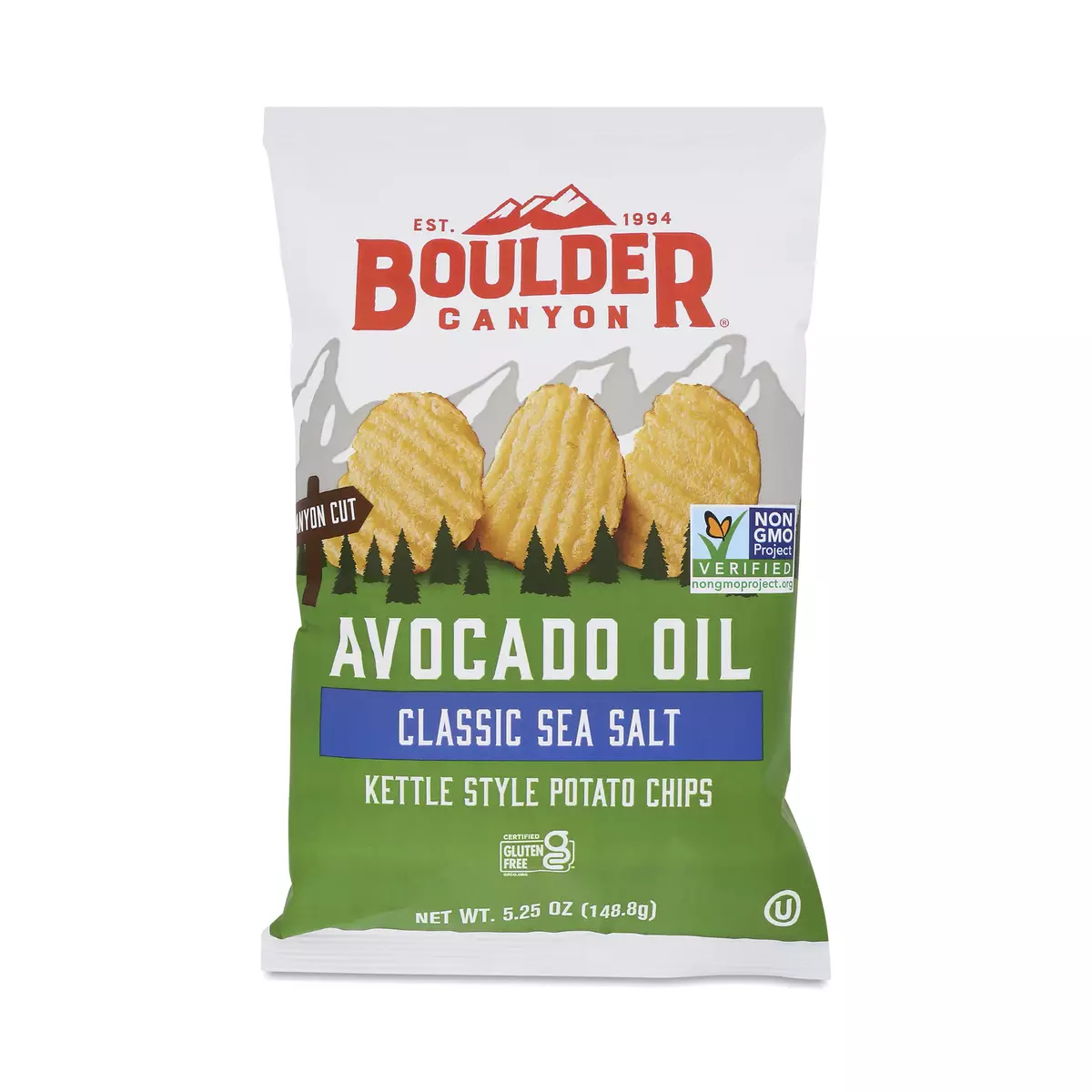 Avocado Oil Kettle Style Potato Chips, Sea Salt