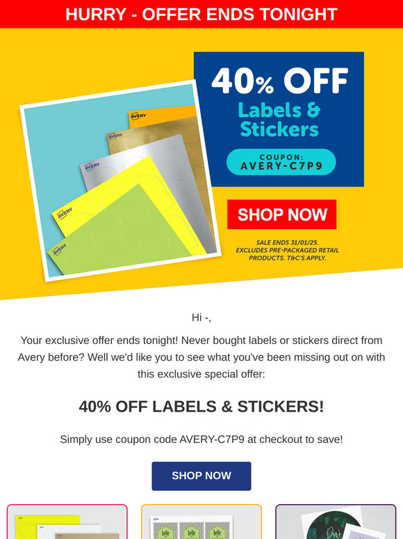 Your Exclusive 40% Discount Ends Tonight