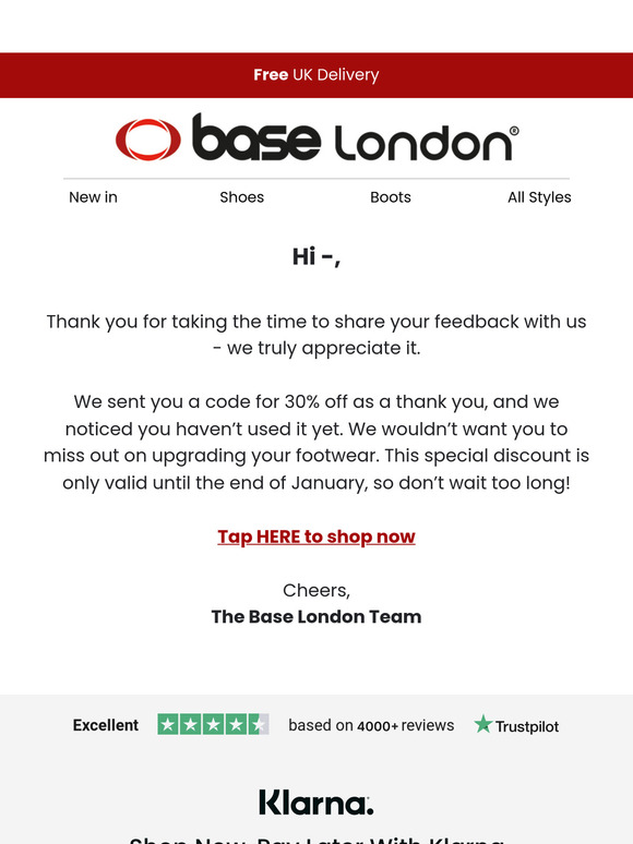 Don’t Forget to Use Your 30% Off!