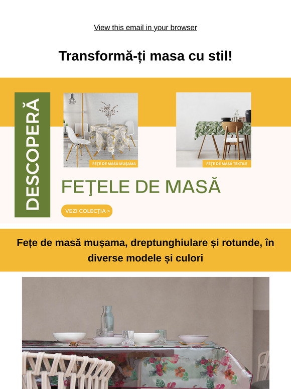 Fețe de masă și placemates – protecție și eleganță!