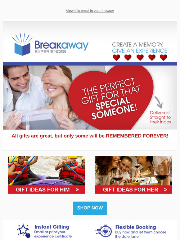 ♥ Give more WOW this Valentine's Day with an Experience Gift ♥
