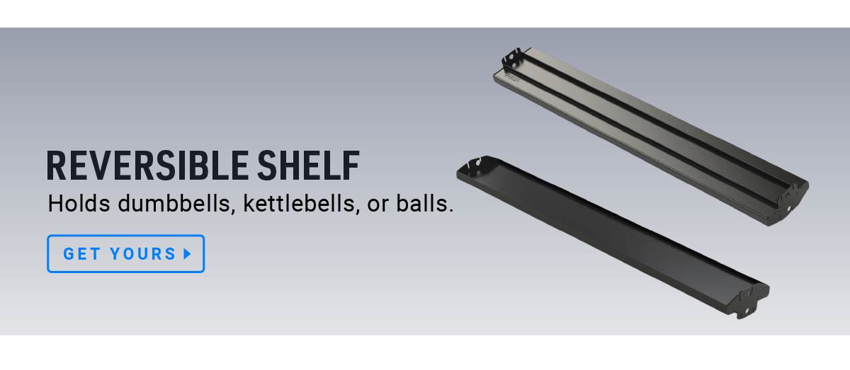 Dumbbell & Kettlebell Storage Shelf