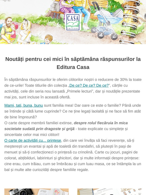 Noutăți pentru copii la Editura Casa