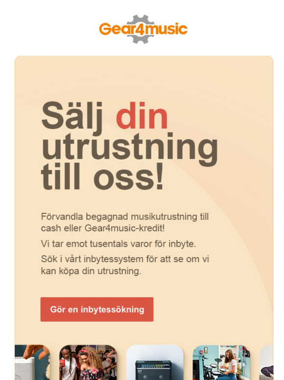 Sälj din utrustning till oss!