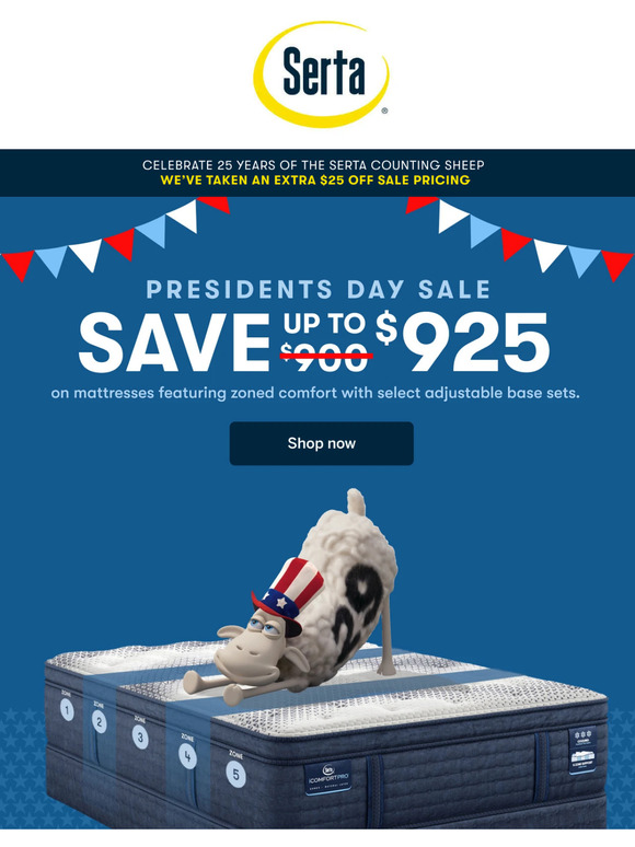 Save up to $925 on Serta® iComfortPro™