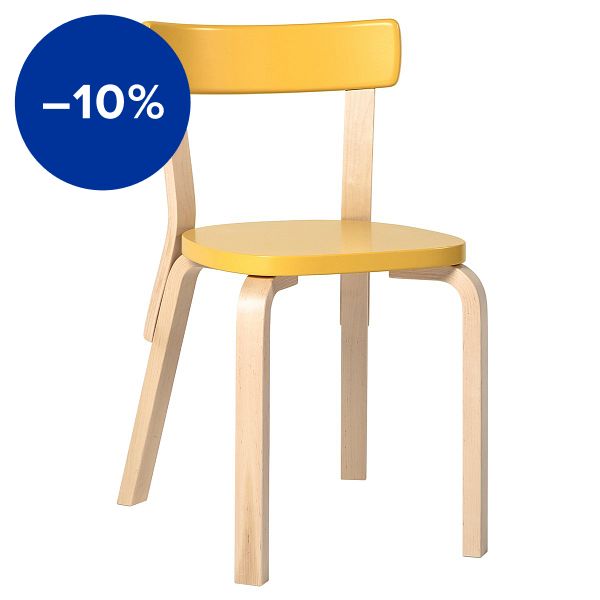 Aalto chair 69, yellow