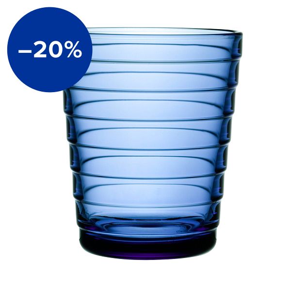Aino Aalto tumbler, 22 cl, 2 pcs, ultramarine blue