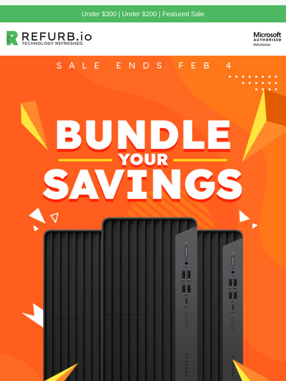 $35 OFF Refurbished Desktops & Laptops 📣