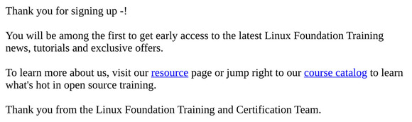 Welcome To The Linux Foundation Training Community