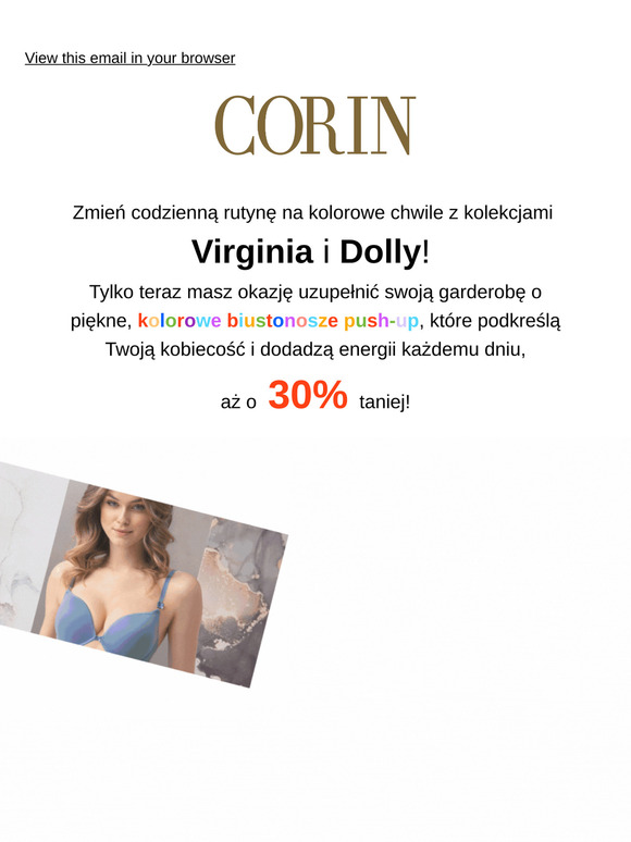 🌈 Ożyw swoją bieliźnianą szufladę! -30% na kolorowe biustonosze push-up!