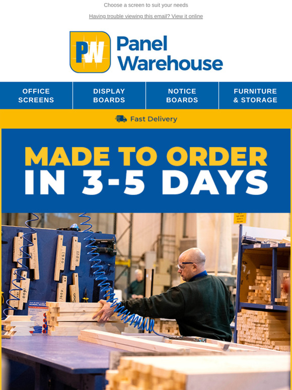 Free standard delivery on Office screens