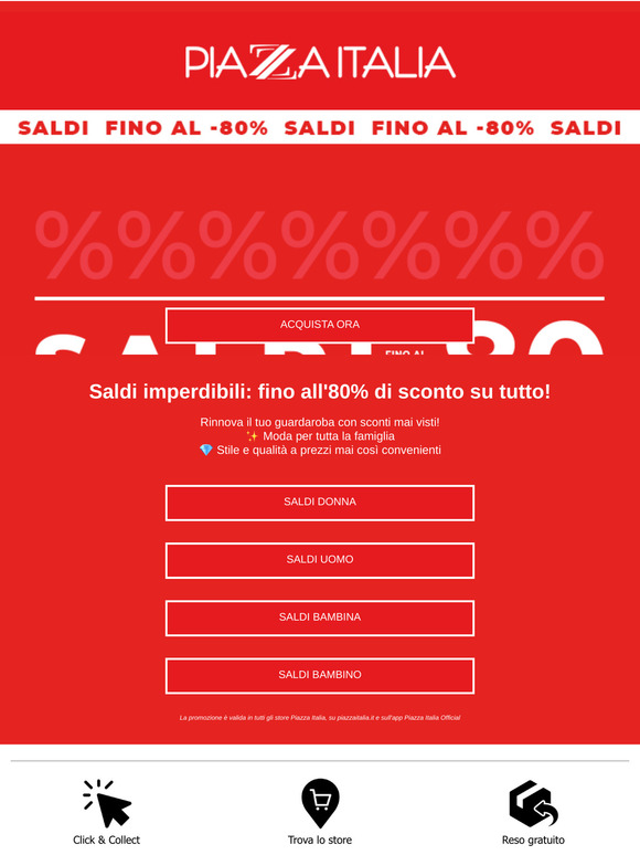 Ancora più SALDI: sconti fino all'80%! 😍