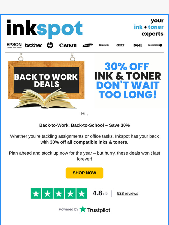 Back to work savings: act fast!