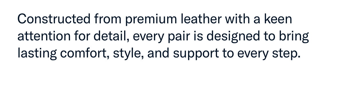 Constructed from premium leather...