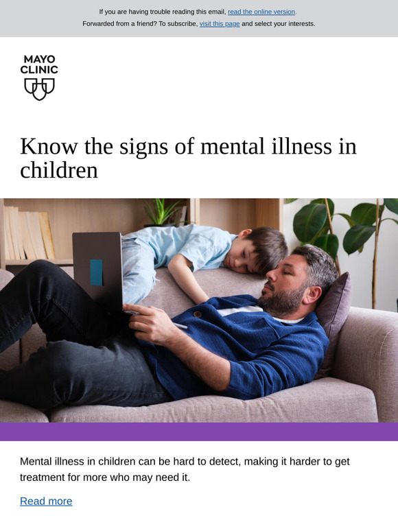 Know the signs of mental illness in children