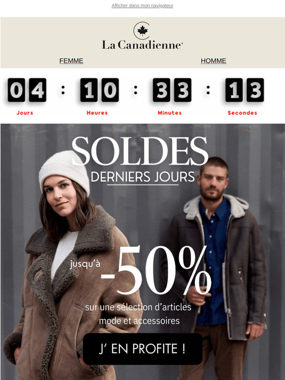 ❄️ Soldes d'hiver : derniers jours !