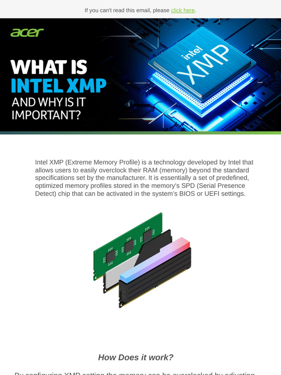 What is Intel XMP and why is it important?