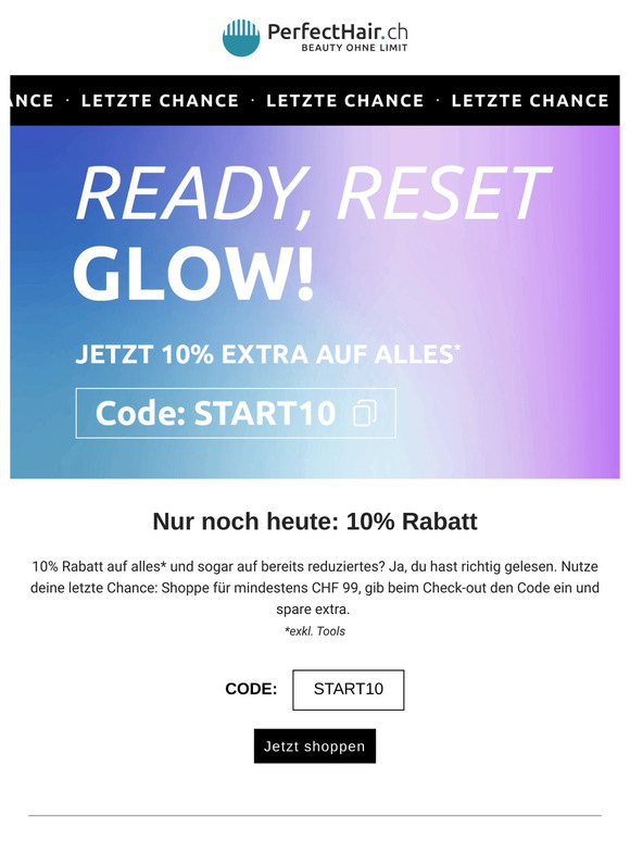 Deine letzte Chance auf 10% Rabatt!