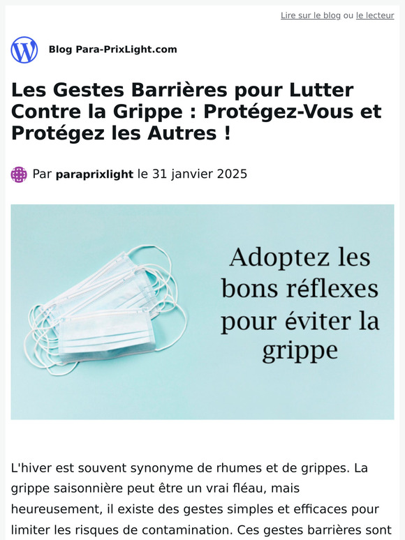 Les Gestes Barrières pour Lutter Contre la Grippe : Protégez-Vous et Protégez les Autres !