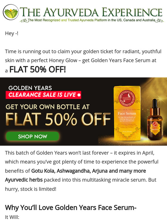 FLAT 50% OFF golden ticket for —!