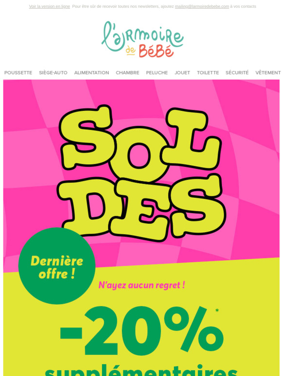 Soldes | -20% supplémentaires sur tout 🚨