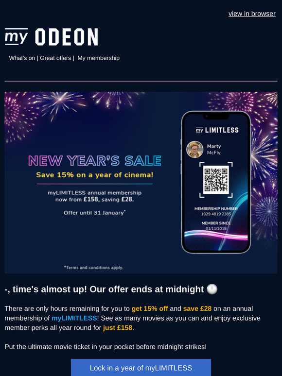 It's your last chance to get 15% off myLIMITLESS