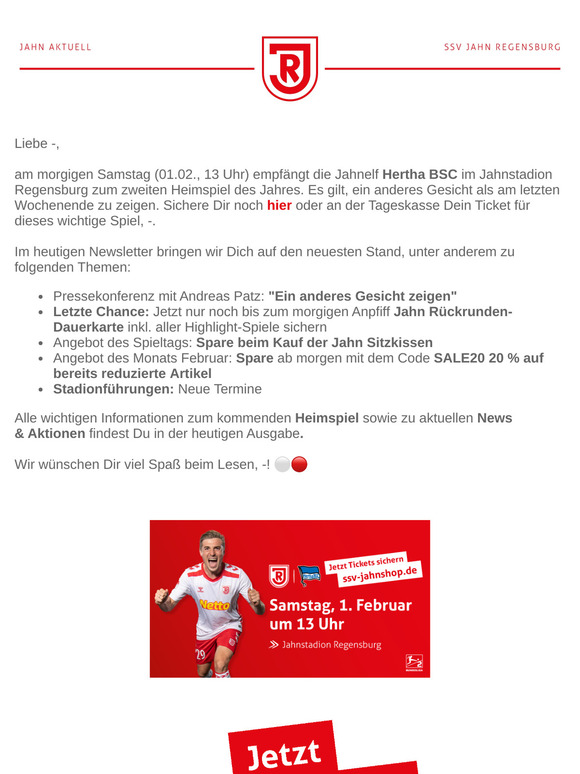 Jahn Aktuell |  "Ein anderes Gesicht zeigen"  ⚪🔴