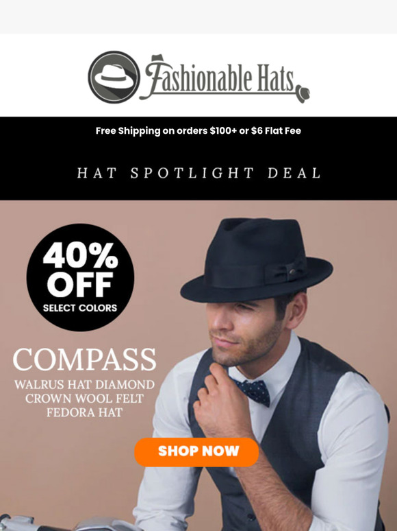 40% Off Your Next Favorite Hat! Spotlight Deal