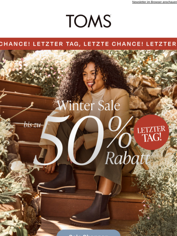 Letzte Chance! Bis zu 50% Rabatt* endet HEUTE NACHT