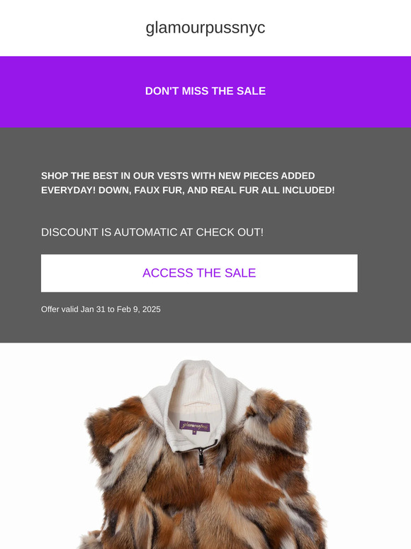 THE VEST SALE IS ON!