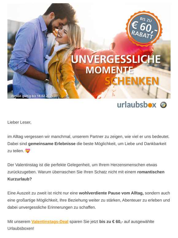 💕 Liebe liegt in der Luft: Zeigen Sie Ihrem Lieblingsmenschen, wie wichtig er ist 💕