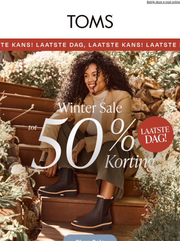 Laatste kans! Tot 50% korting* eindigt VANAVOND