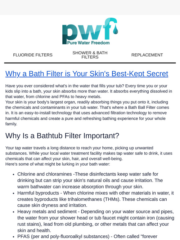 Why a Bath Filter is Your Skin's Best-Kept Secret