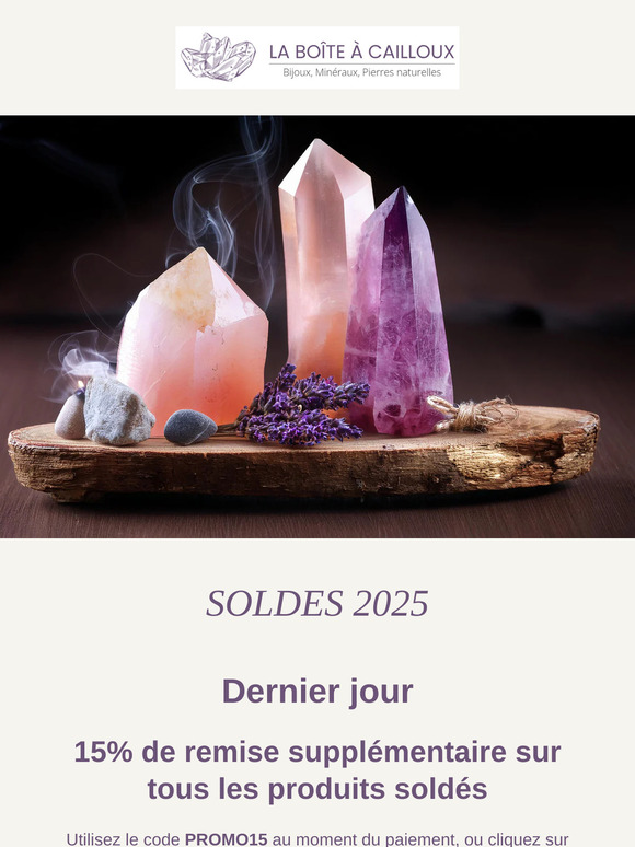 Dernier jour pour bénéficier de 15% de remise supplémentaire sur tous les produits soldés avec le code PROMO15