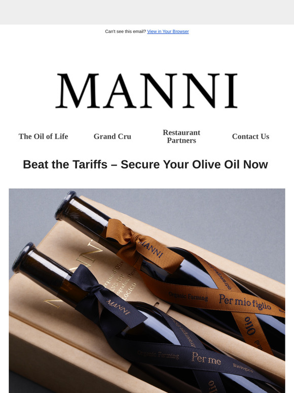 Beat the Tariffs – Secure Your Olive Oil Now